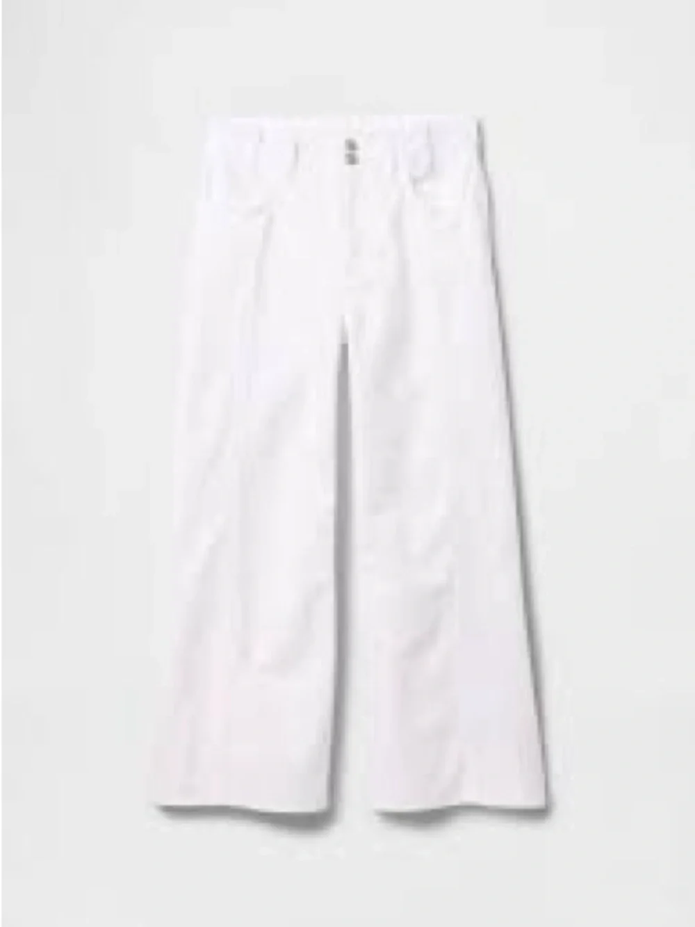 Gap Kids High Rise Stride Wide Angle Jeans White Denim Girls Size 8